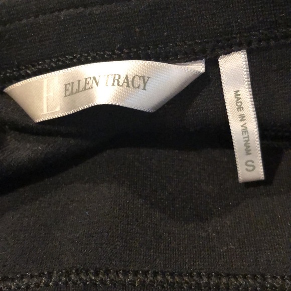 Ellen Tracy black stretch pencil skirt with small slit in back S - Picture 2 of 2